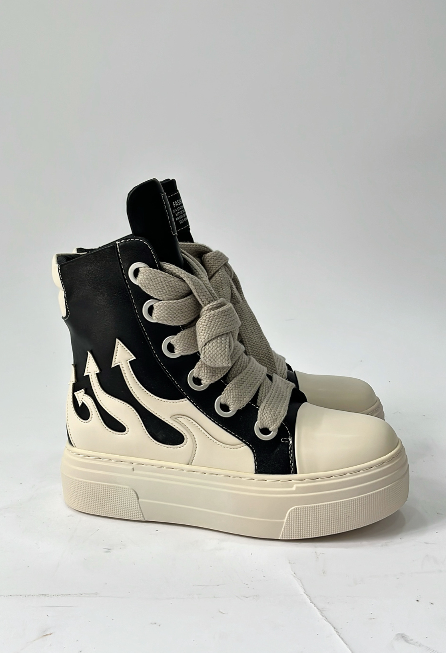 BLACK FLAME BOOTS -UNISEX