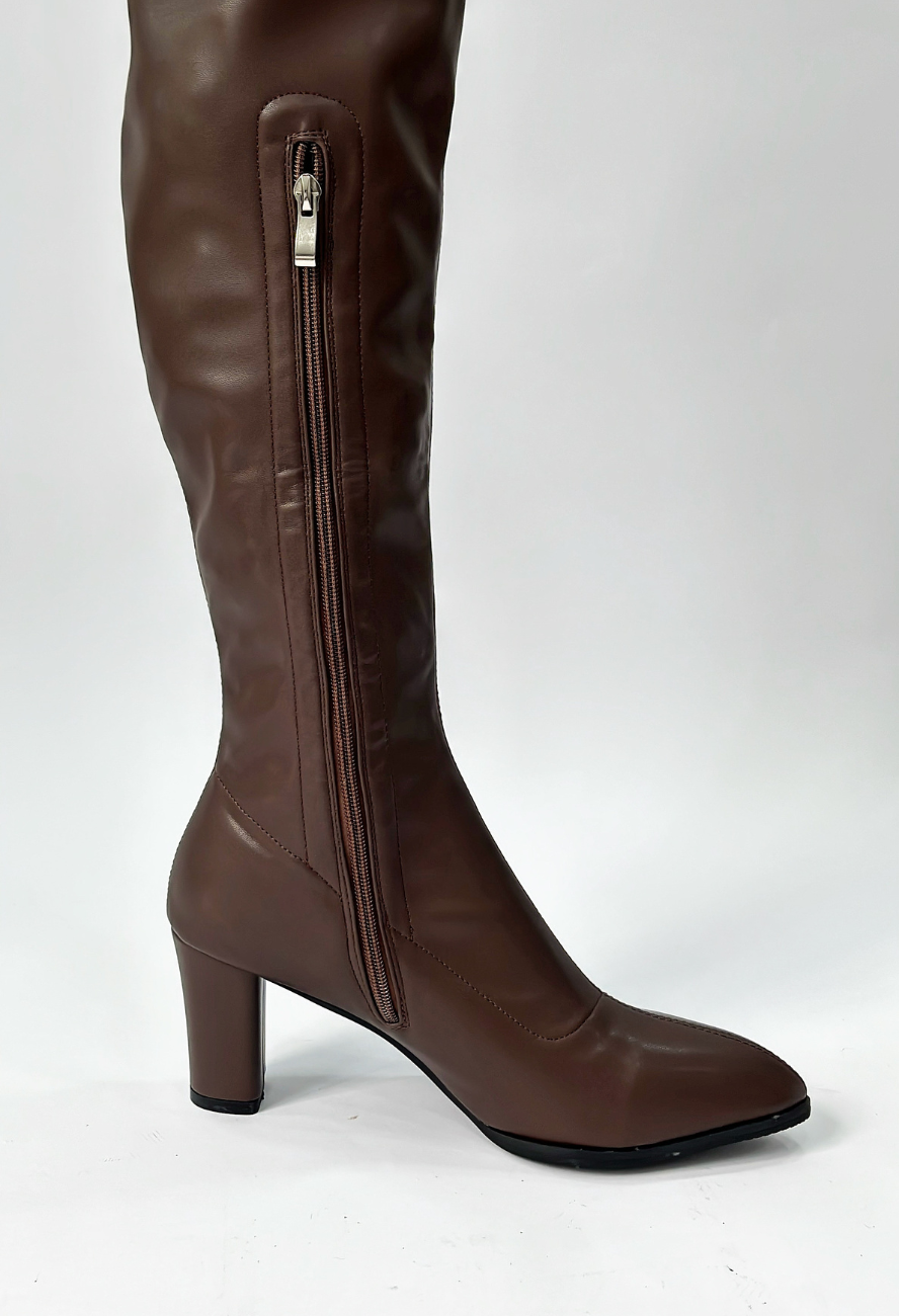 Brown Craft Thigh Boots
