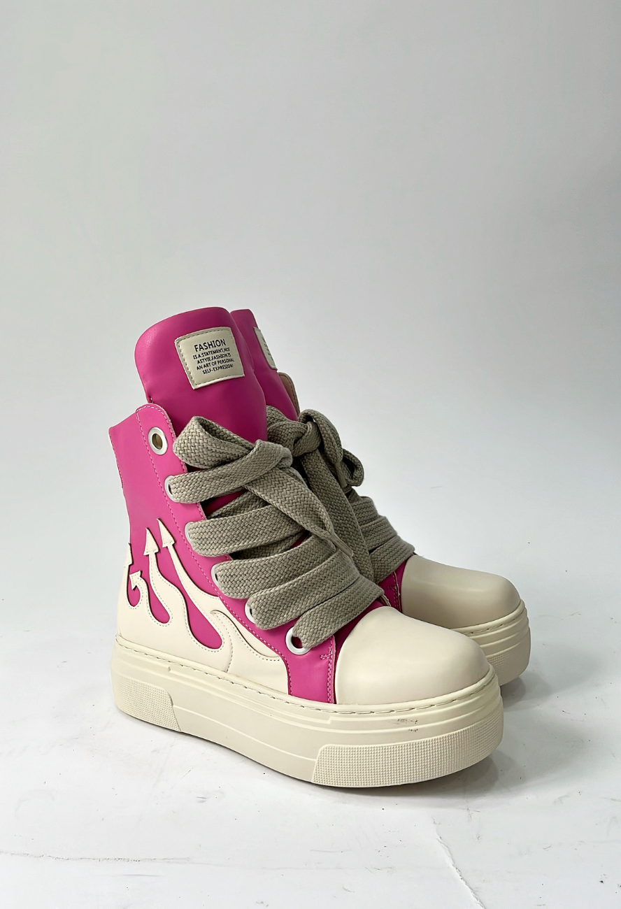PINK FLAME BOOTS -UNISEX