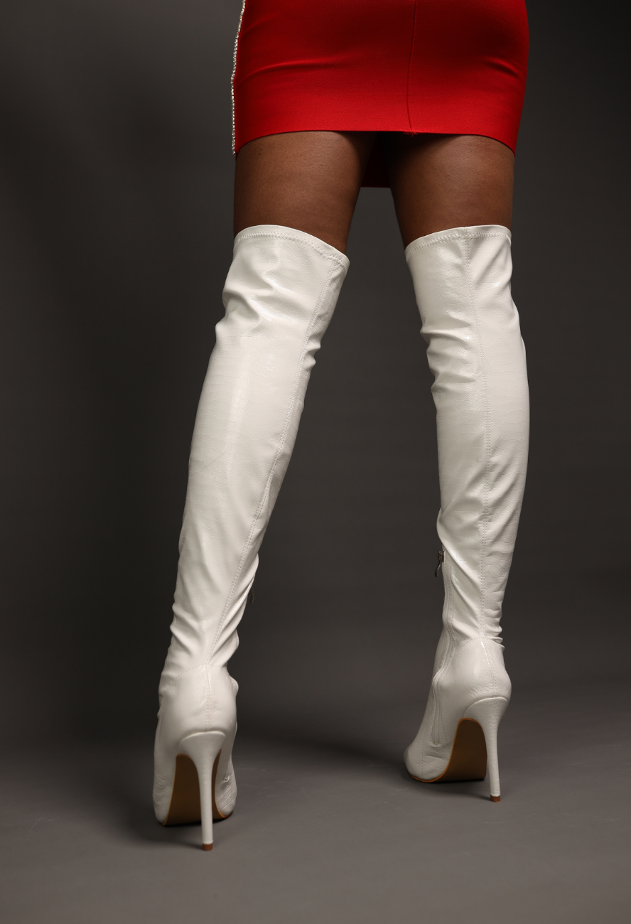 White SLIK SKIN Boots