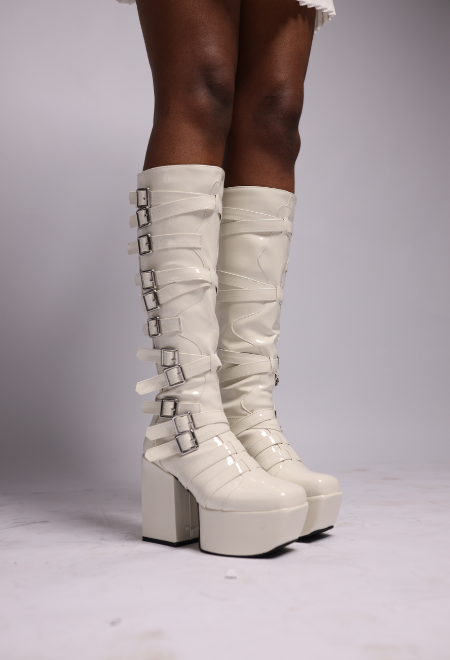 White Gladiator Boots