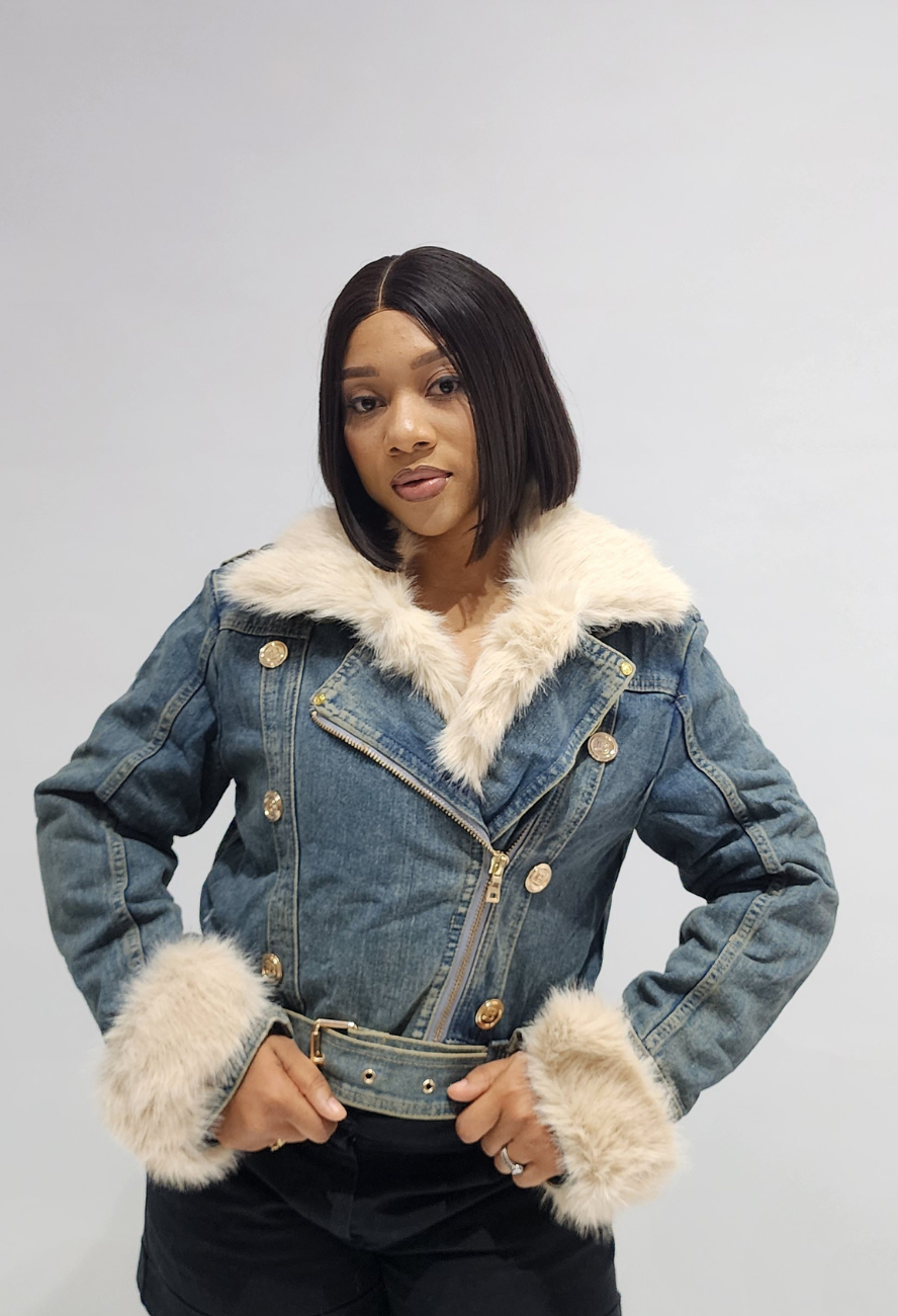 JEAN FUR White Jacket