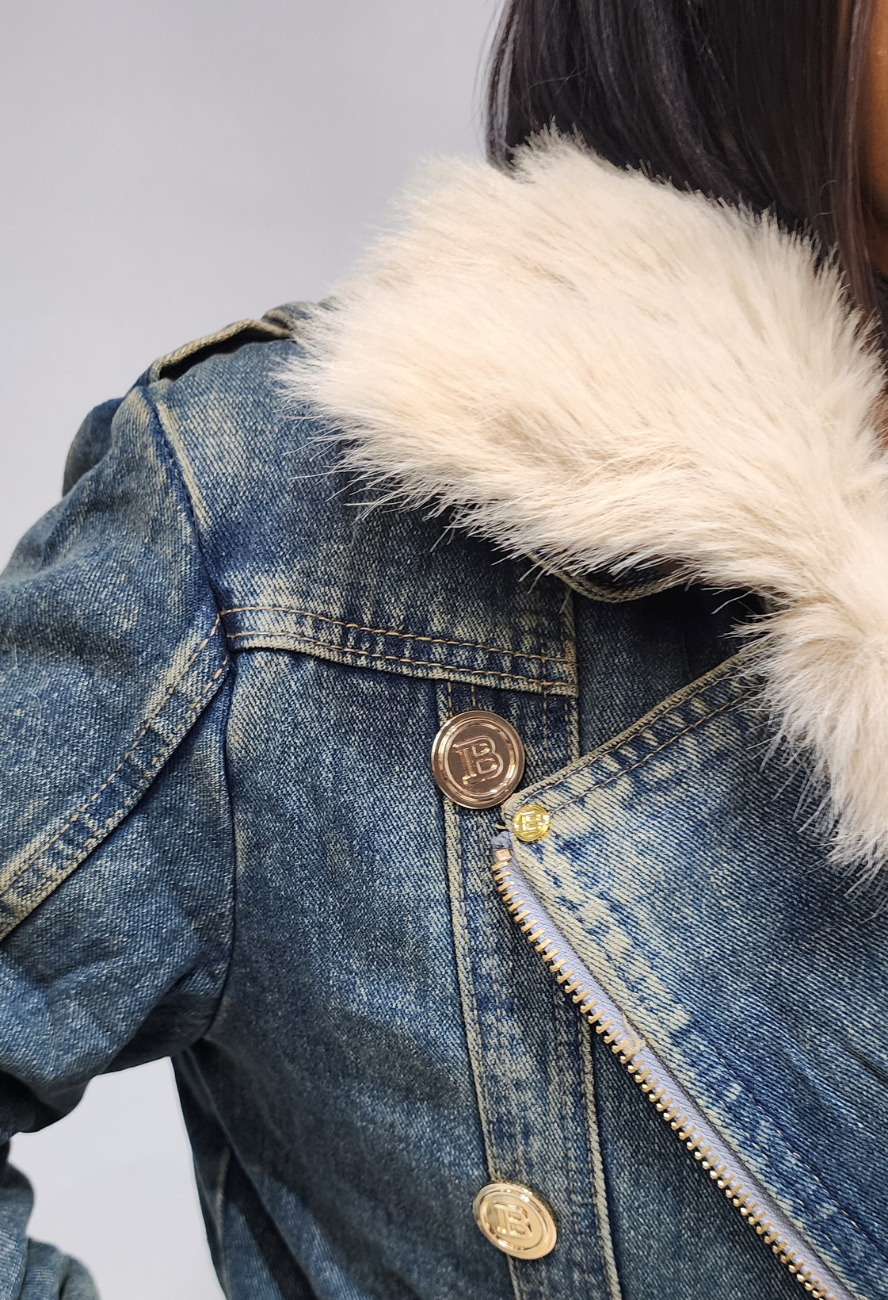 JEAN FUR White Jacket
