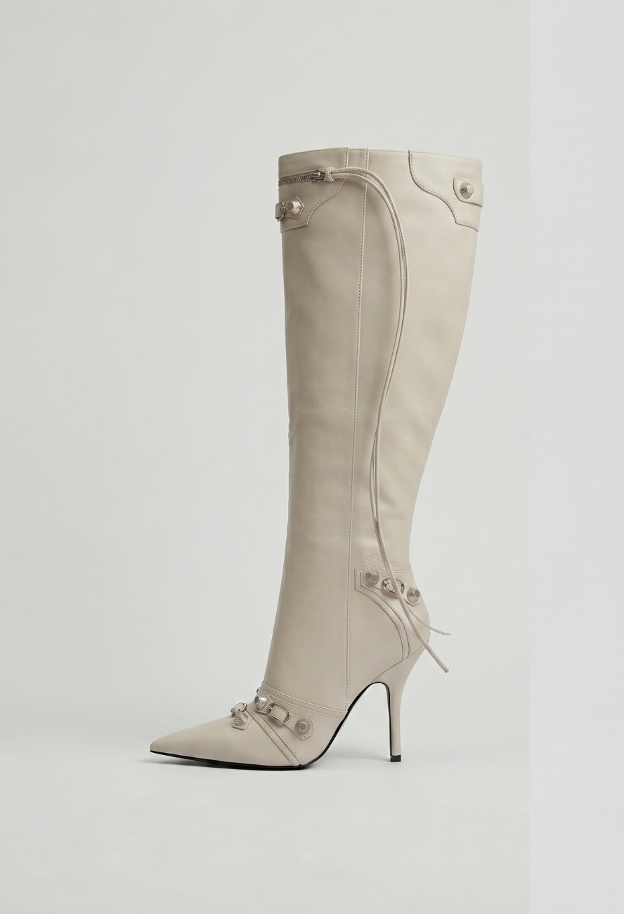 GALLY ROPE BOOTS - CREAM