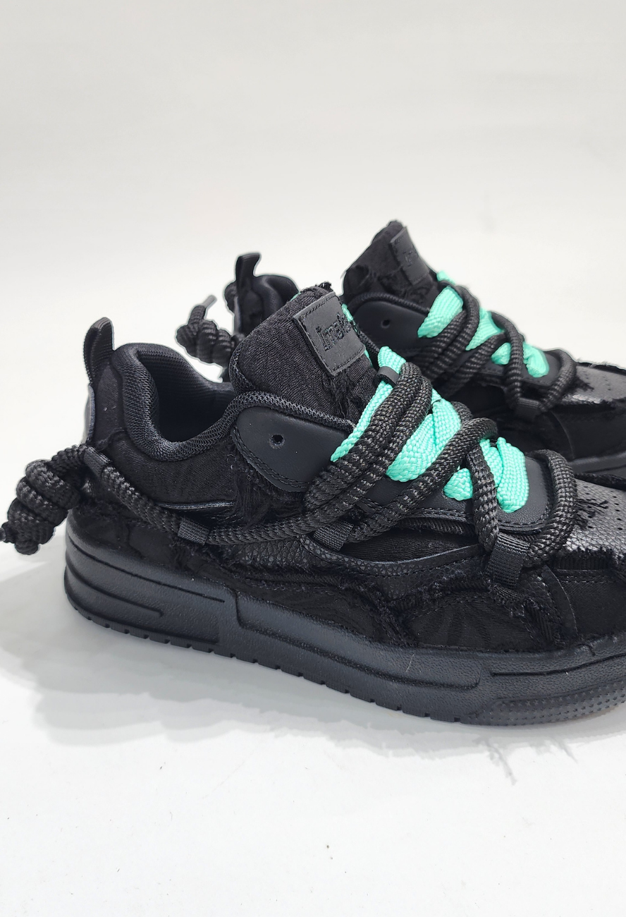 MQM Sneakers - BLACK&BLUE LACE