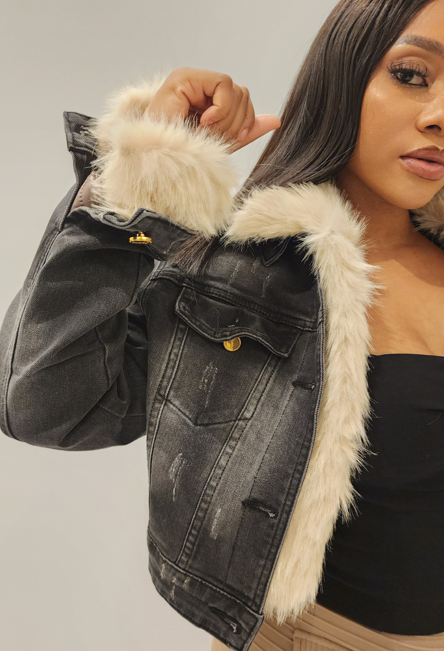 JEAN FOZZ JACKET ( BLACK)
