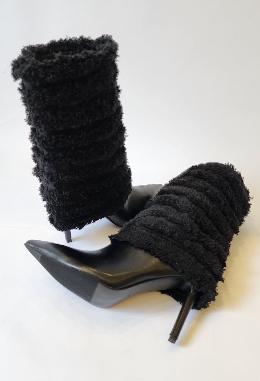 Fur Ankle Boot (BLACK)
