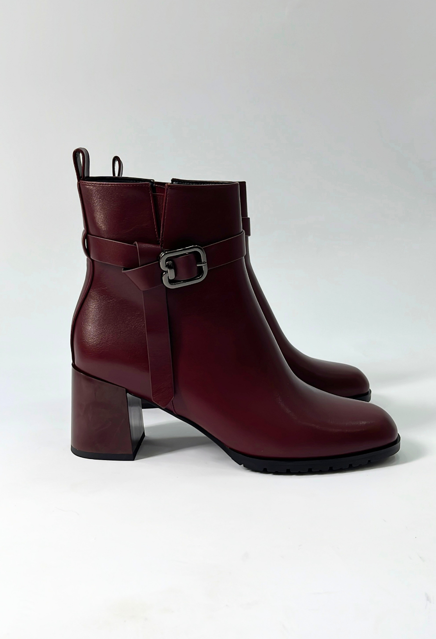 MAROON ANKLE BOOTS