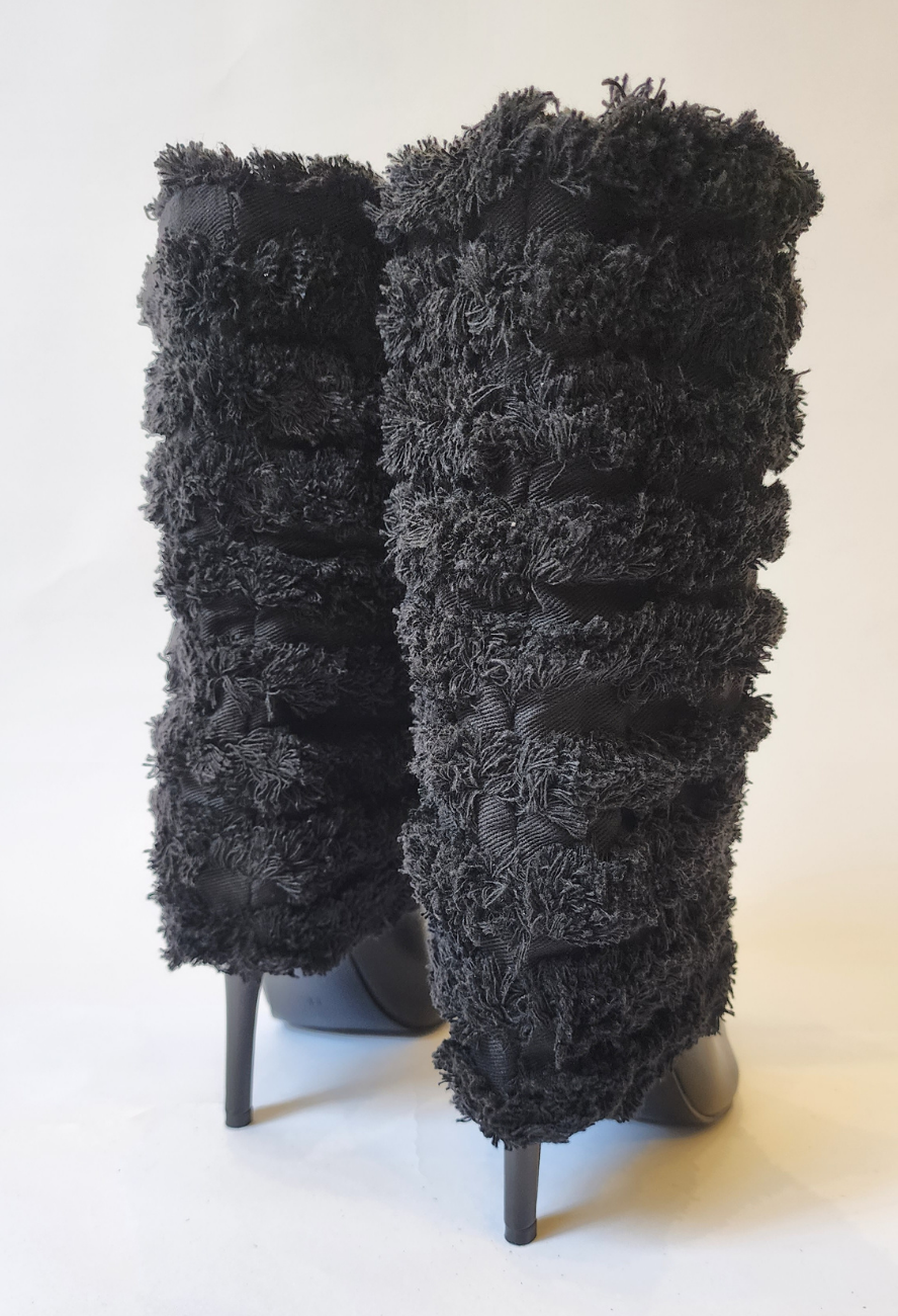 Fur Ankle Boot (BLACK)