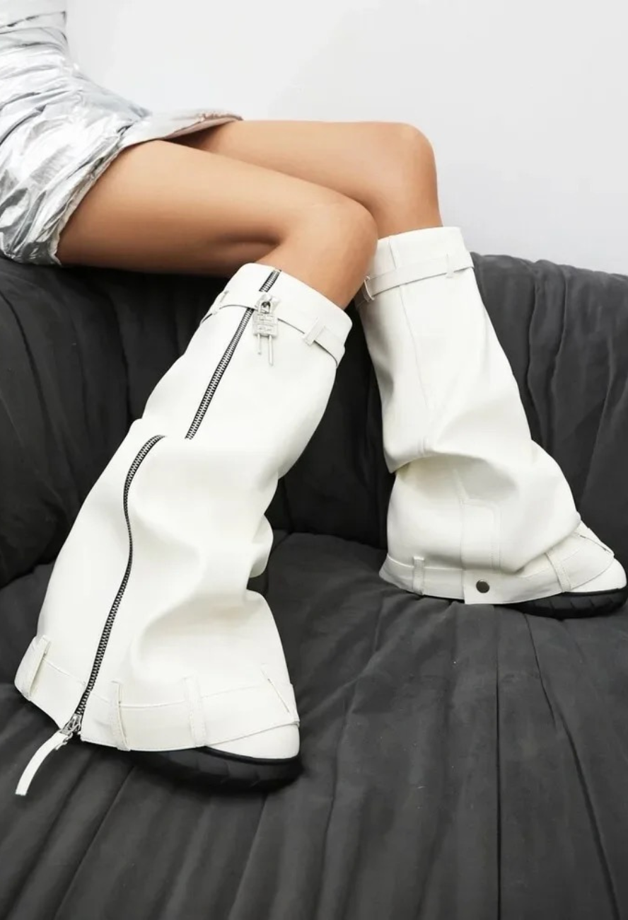 WHITE  Bumble Boot
