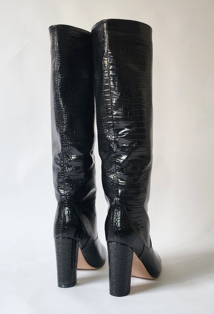 Noir Croc Boot (BLACK)