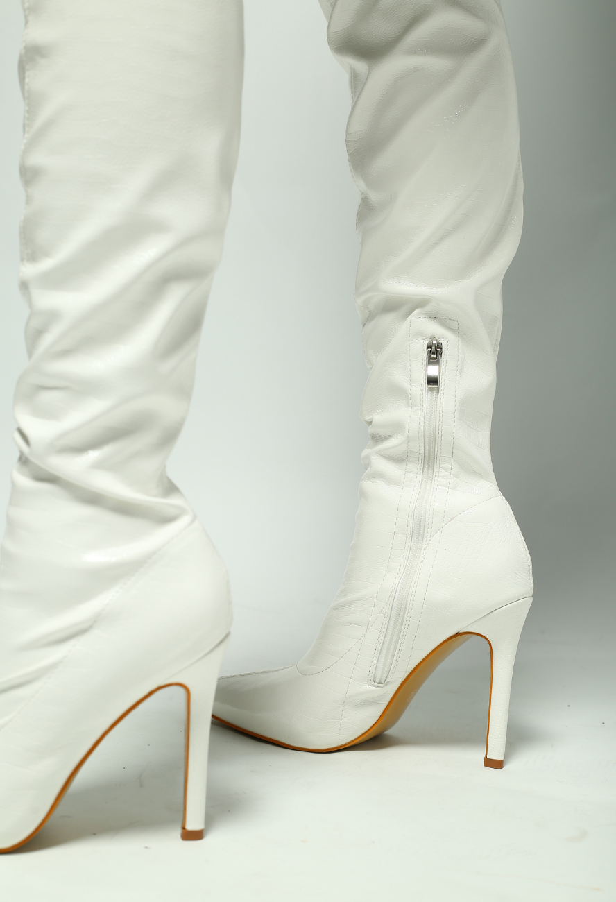 White SLIK SKIN Boots