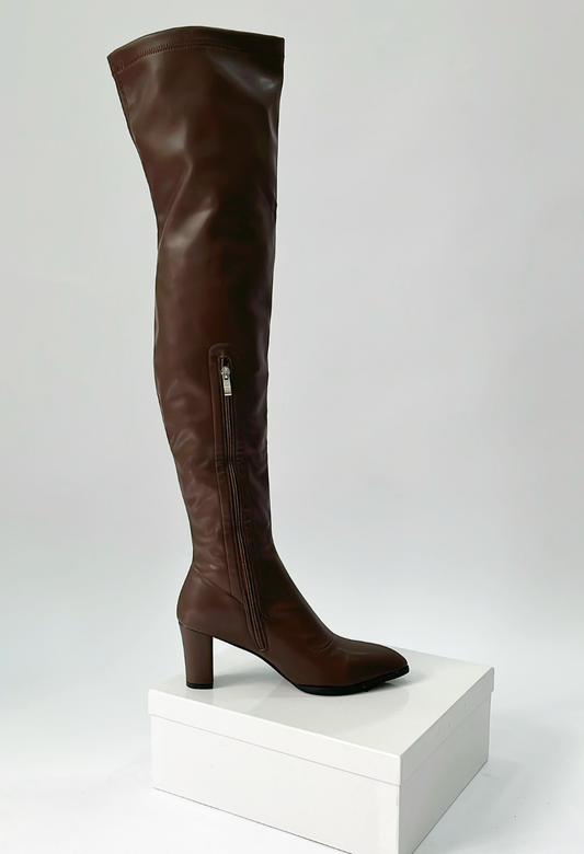 Brown Craft Thigh Boots