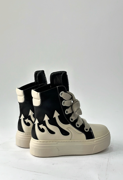 BLACK FLAME BOOTS -UNISEX