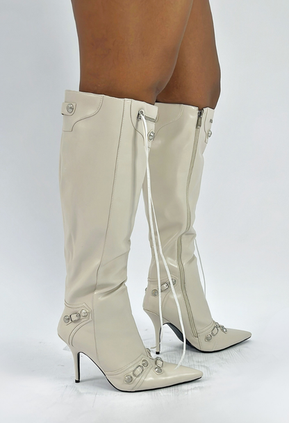 GALLY ROPE BOOTS - CREAM