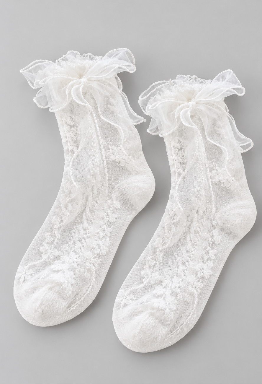 SOCKS -  GIRLY WHITE