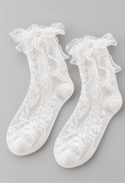SOCKS -  GIRLY WHITE