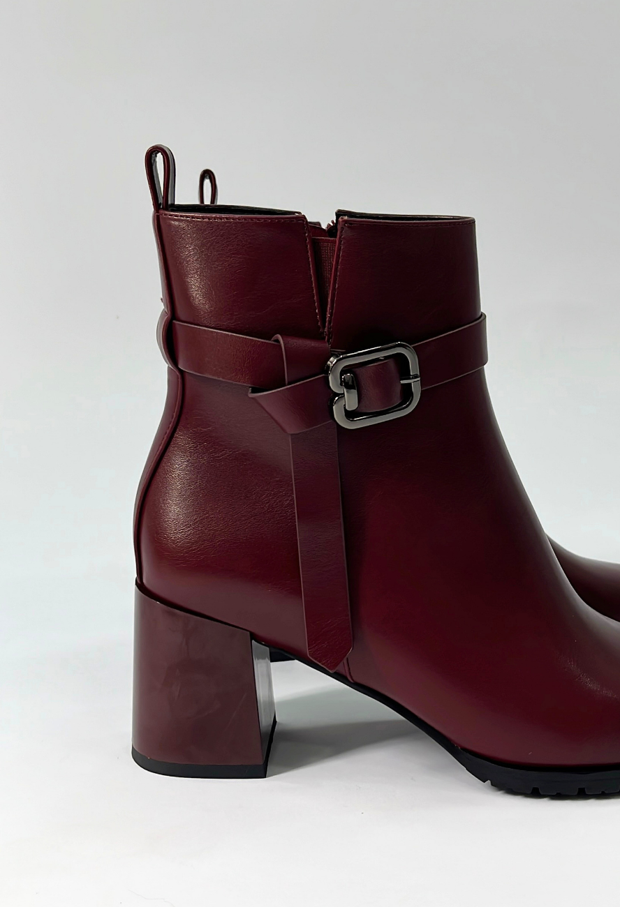 MAROON ANKLE BOOTS