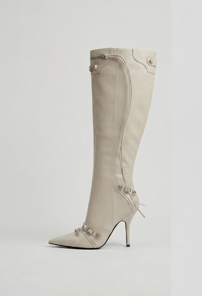 GALLY ROPE BOOTS - CREAM