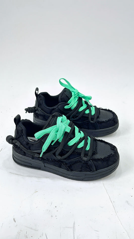 MQM Sneakers - BLACK&BLUE LACE