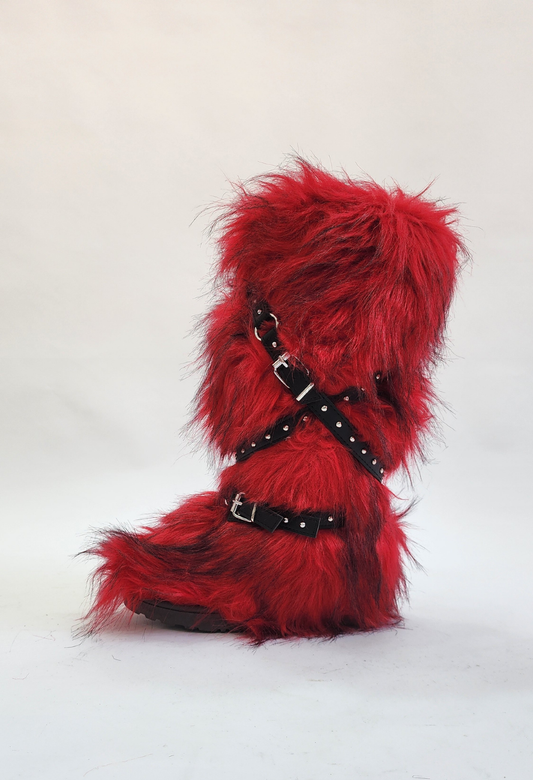 SNOW RED BOOTS (FUR)