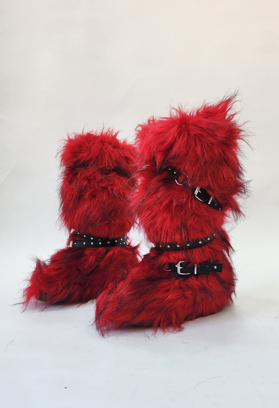 SNOW RED BOOTS (FUR)