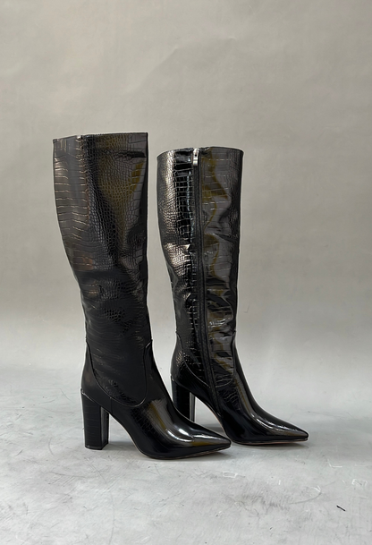 Noir Croc Boot (BLACK)