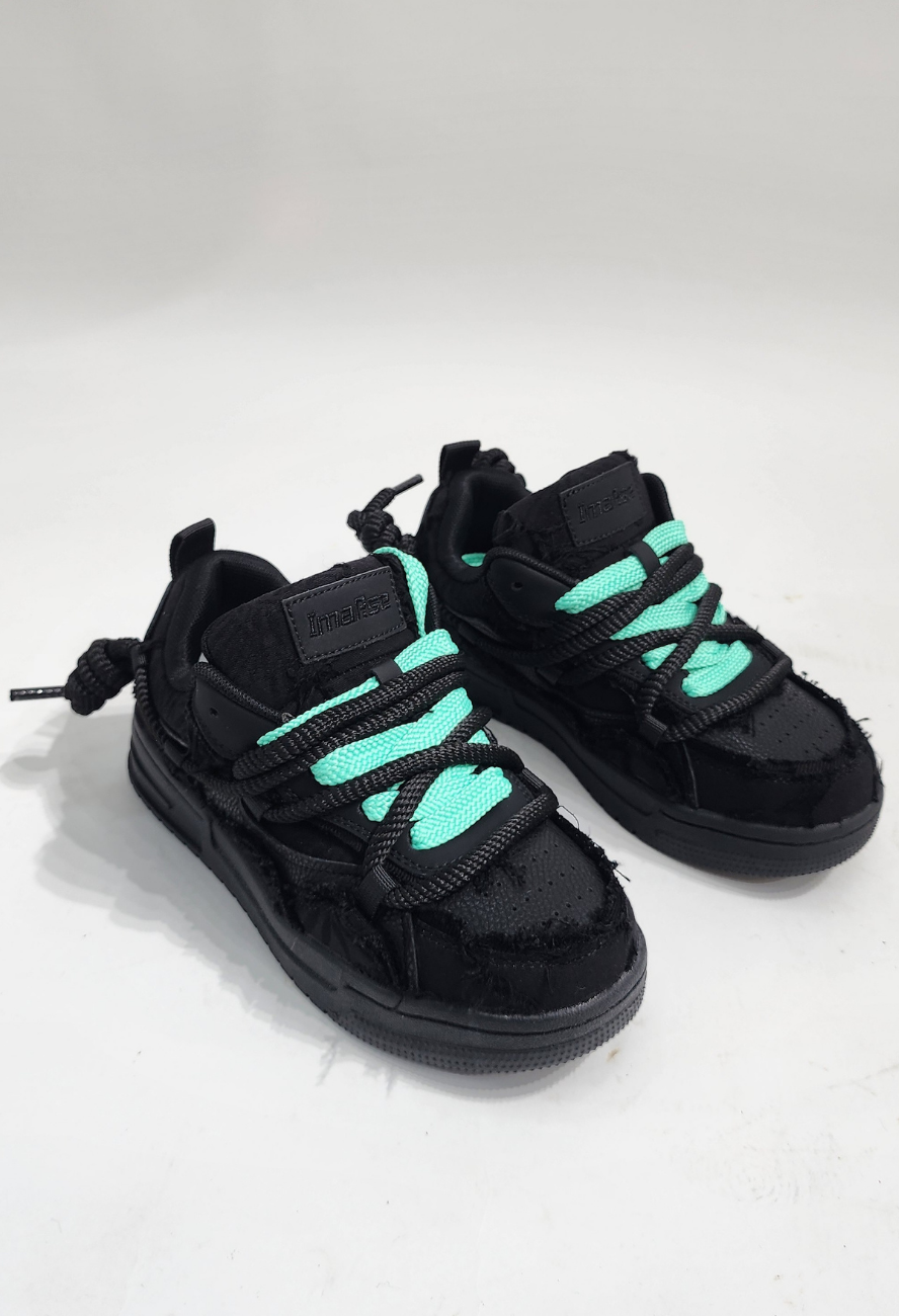 MQM Sneakers - BLACK&BLUE LACE
