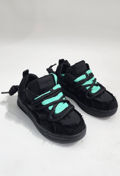 MQM Sneakers - BLACK&BLUE LACE