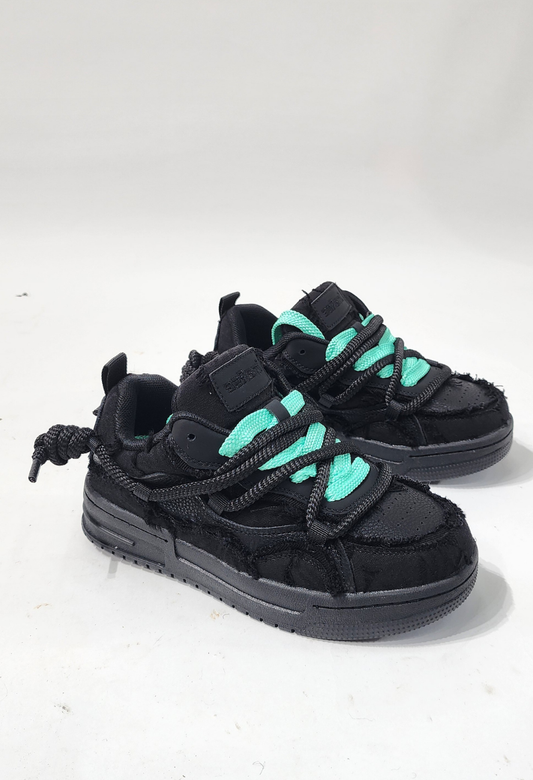MQM Sneakers - BLACK&BLUE LACE
