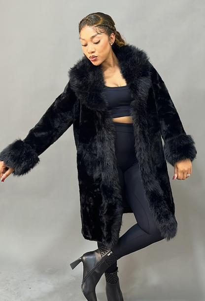 Black Merito Fur Jacket