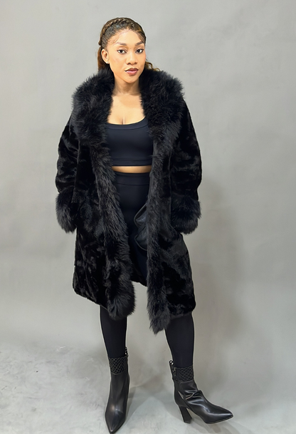 Black Merito Fur Jacket