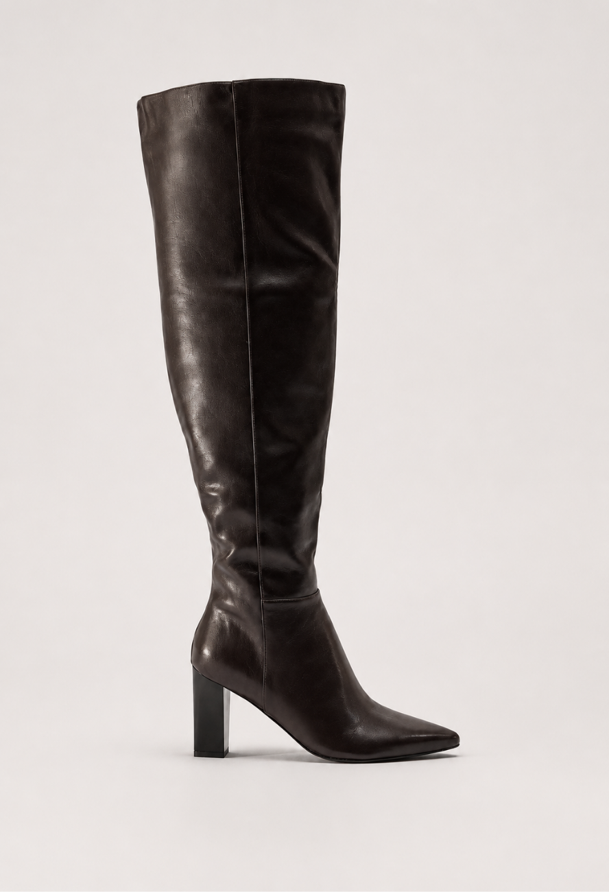 COFFEE THIGH BOOTS