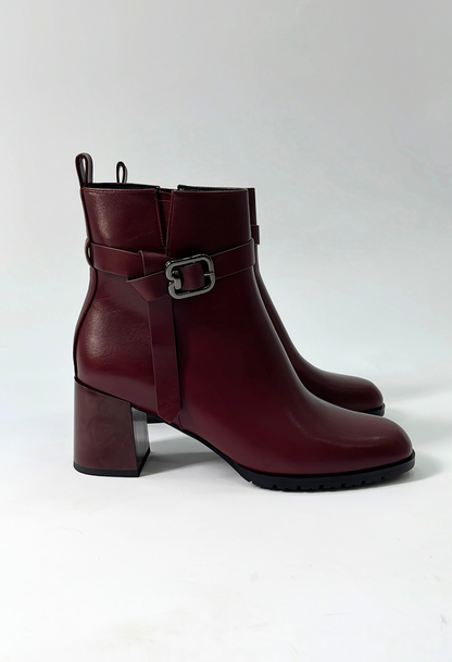 MAROON ANKLE BOOTS