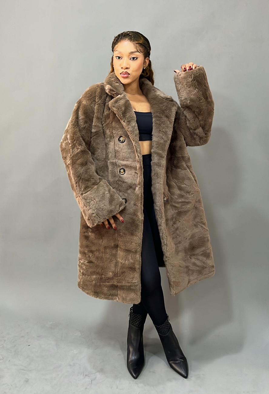 Brown fur jacket