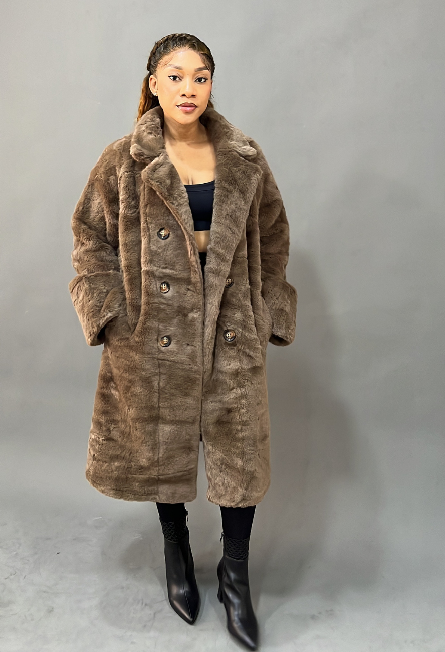 Brown fur jacket