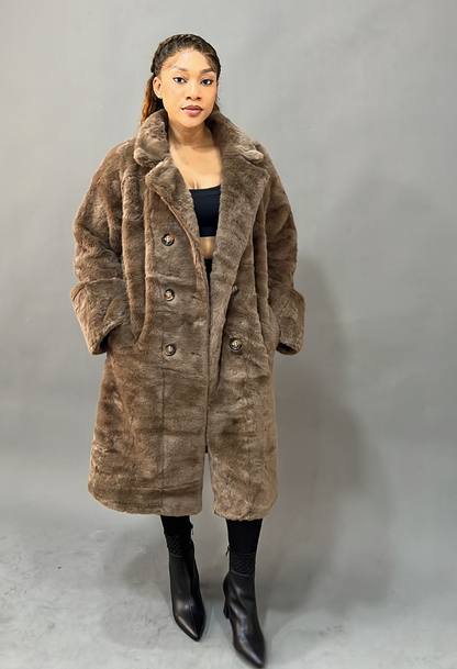 Brown fur jacket