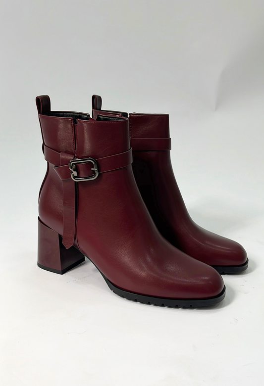 MAROON ANKLE BOOTS