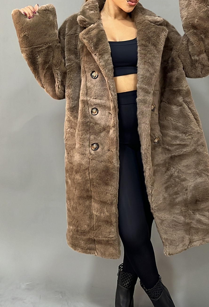 Brown fur jacket