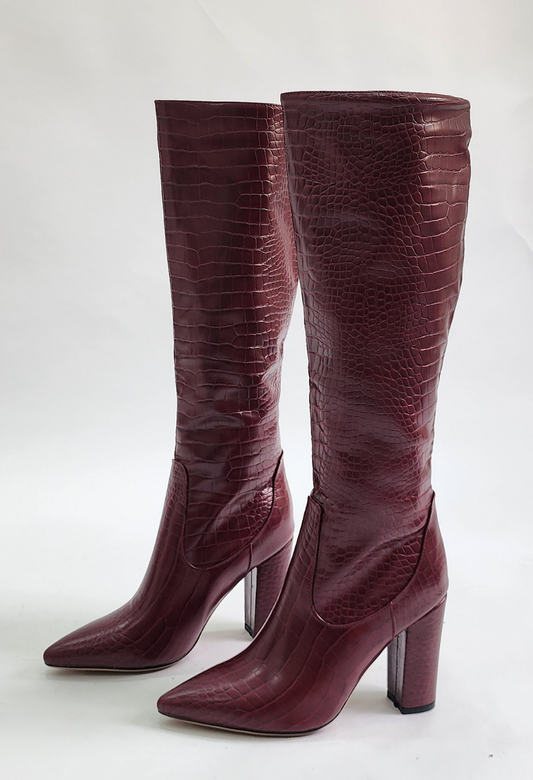 Noir Croc Boot (HORSE BLOOD)
