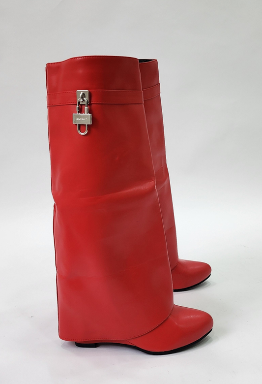 FLAP KNEE HIGH -RED