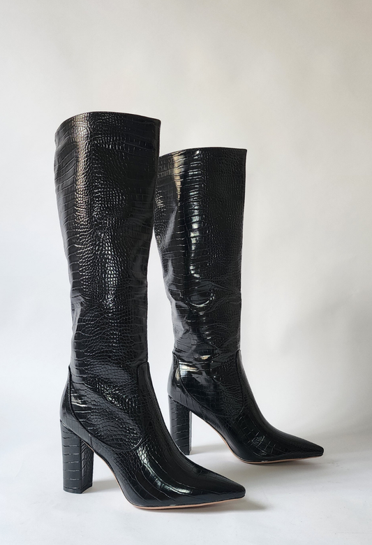Noir Croc Boot (BLACK)