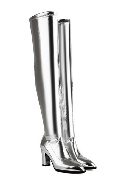 Silver Craft Thigh Boots