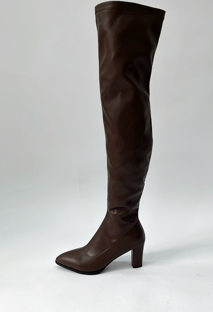 Brown Craft Thigh Boots