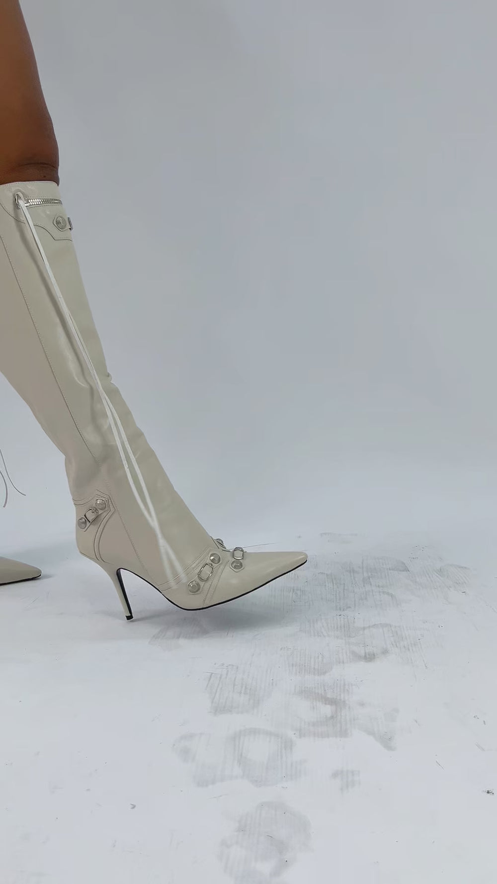 GALLY ROPE BOOTS - CREAM