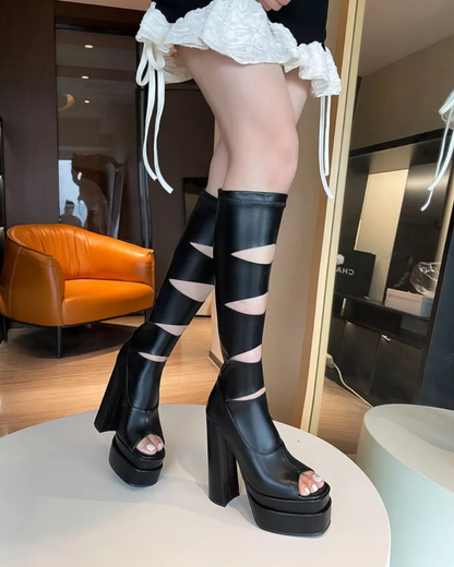 Zigzag Gladiator Boots