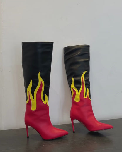 Flame knee Premium Boots